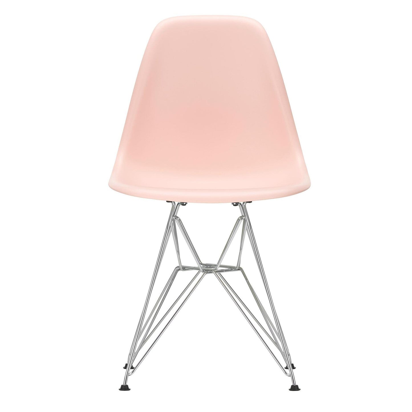 Eames Plastic Side Chair DSR RE verchromt Schwarz