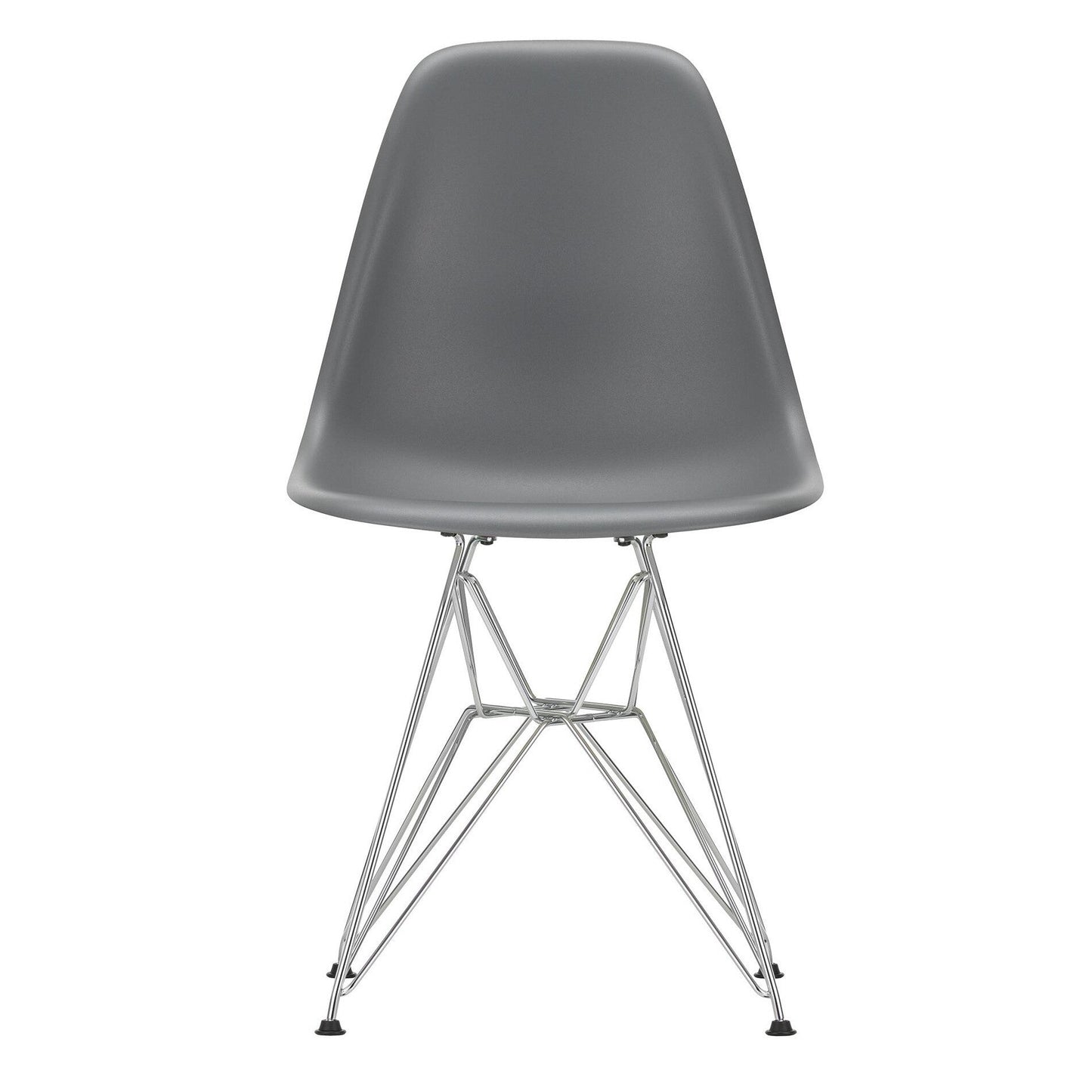 Eames Plastic Side Chair DSR RE verchromt Schwarz