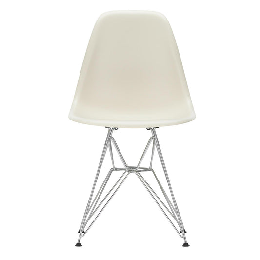 Eames Plastic Side Chair DSR RE verchromt Schwarz