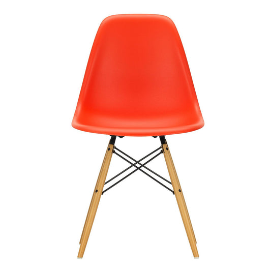 Eames Plastic Side Chair DSW RE Ahorn gelblich Weiß