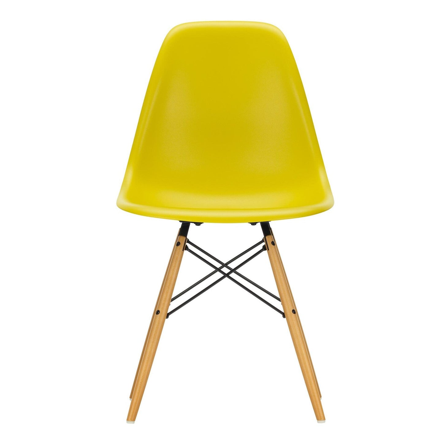 Eames Plastic Side Chair DSW RE Ahorn gelblich Weiß