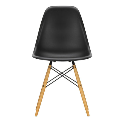 Eames Plastic Side Chair DSW RE Ahorn gelblich Schwarz