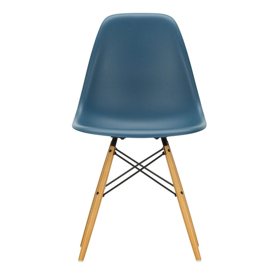 Eames Plastic Side Chair DSW RE Ahorn gelblich Weiß