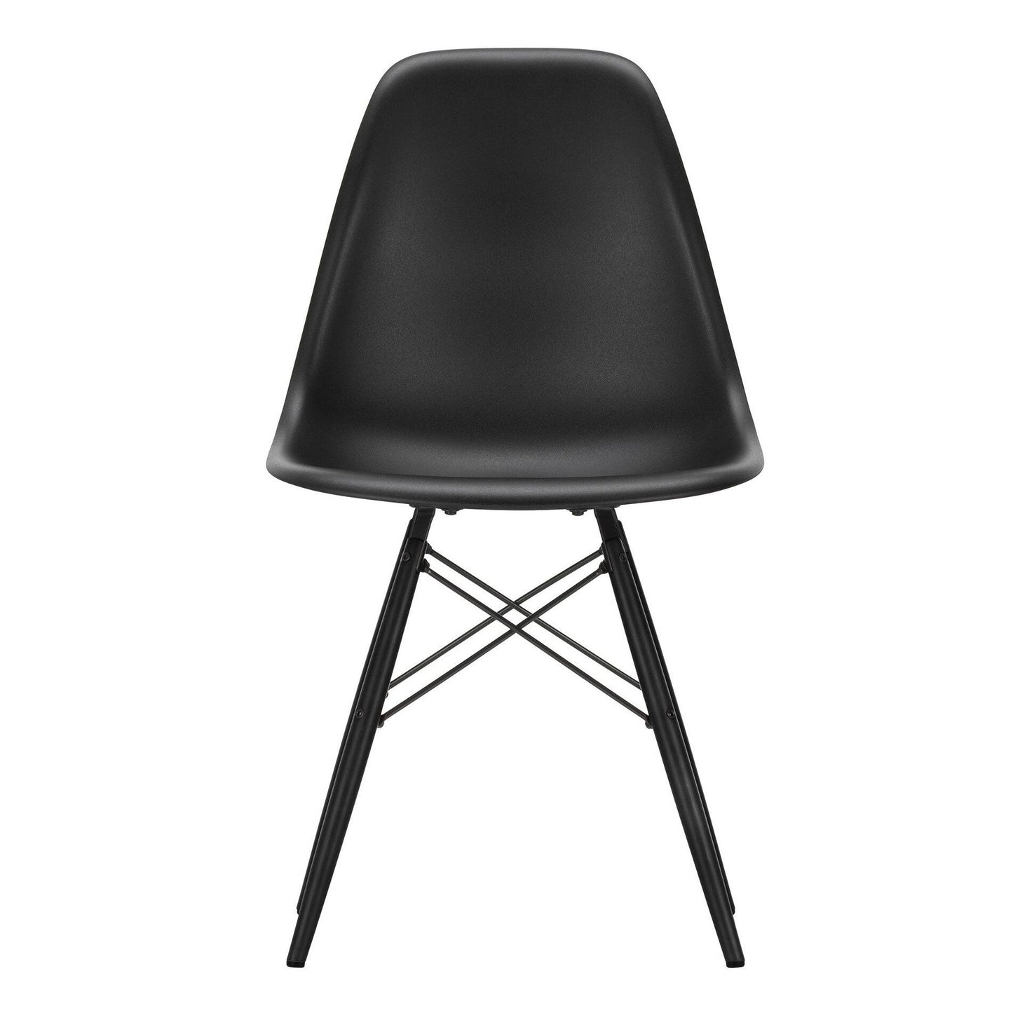 Eames Plastic Side Chair DSW RE Ahorn schwarz Schwarz