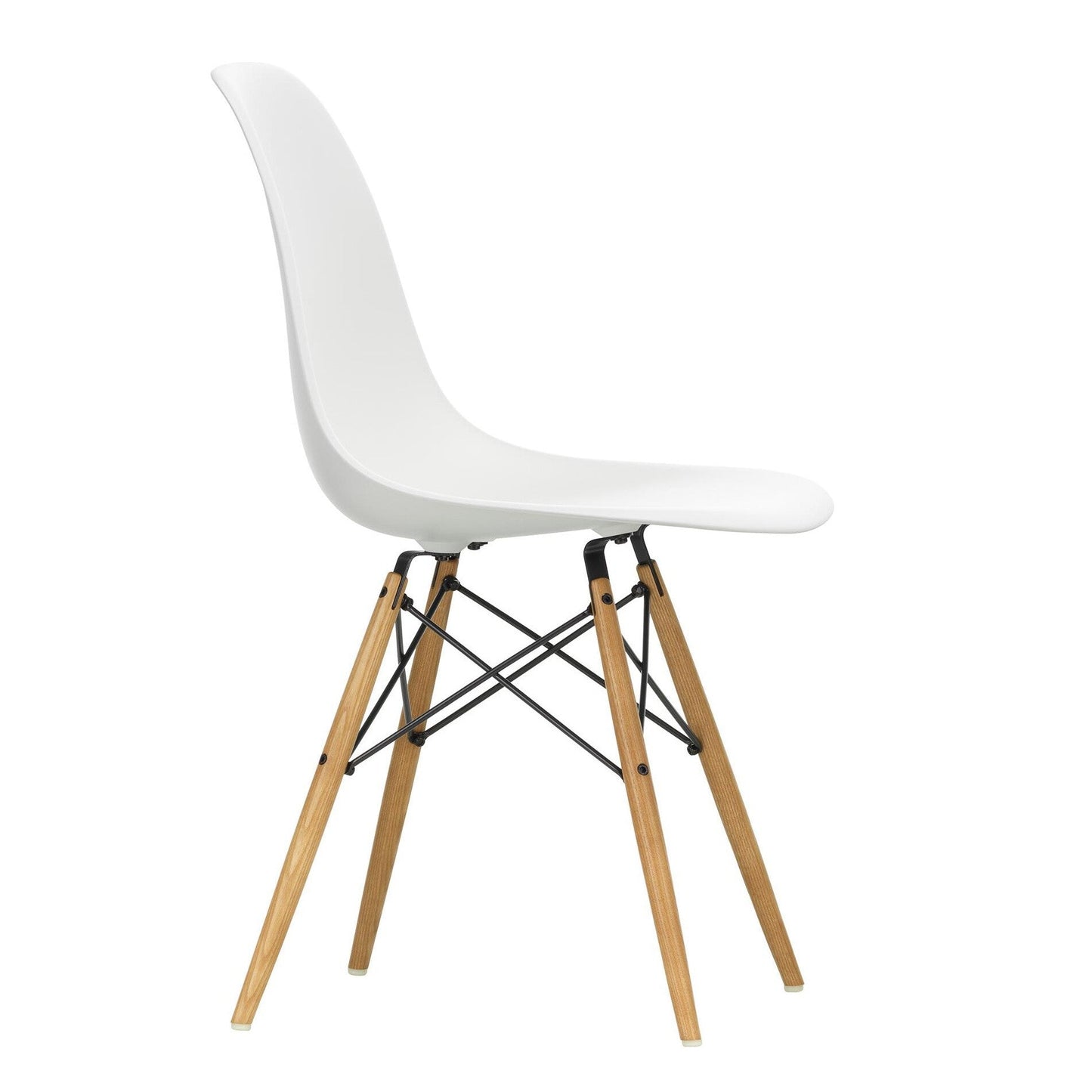 Eames Plastic Side Chair DSW Gestell Esche Schwarz