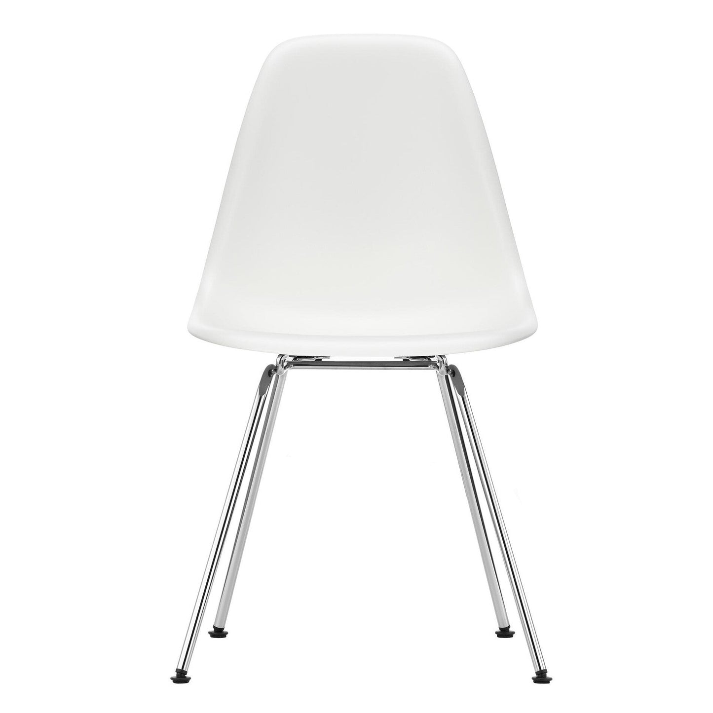 Eames Plastic Side Chair DSX verchromt Weiß