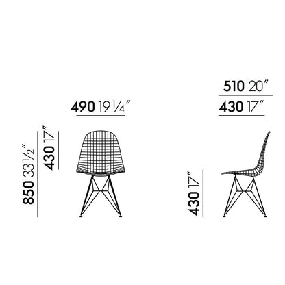 Wire Chair DKR-5 Stuhl Schwarz