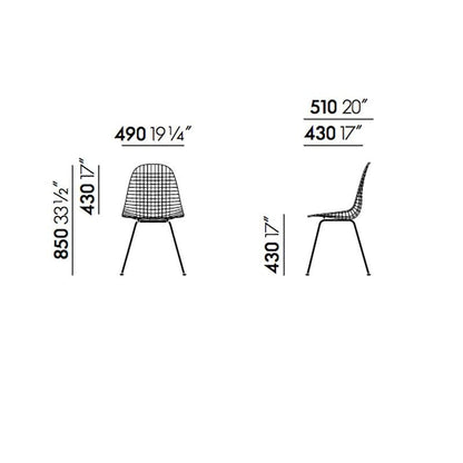 Wire Chair DKX-5 Stuhl Schwarz
