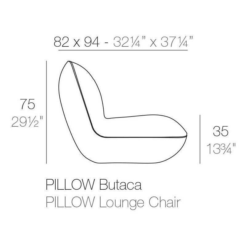 Pillow Outdoor Loungesessel Weiß
