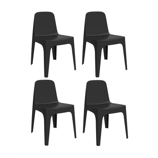 Solid Stuhl 4er Set Schwarz