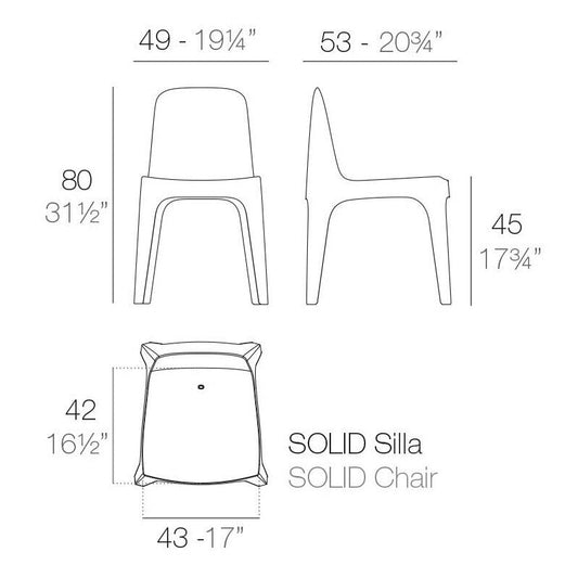 Solid Stuhl Weiß