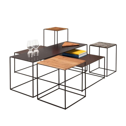 Slim Irony Art Beistelltisch 41x41x64cm Schwarz