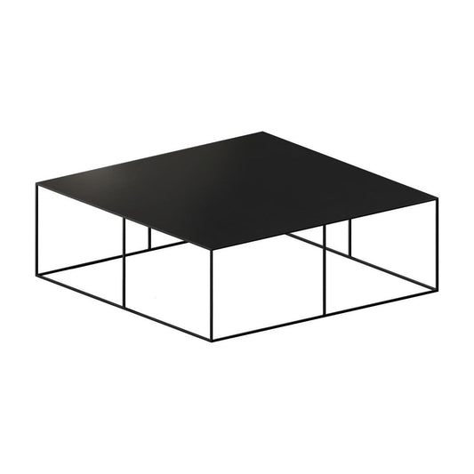 Slim Irony Beistelltisch 100x100x34cm Schwarz