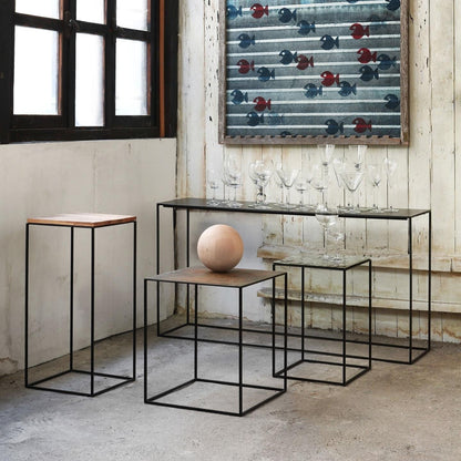 Slim Irony Beistelltisch 41x41cm Schwarz