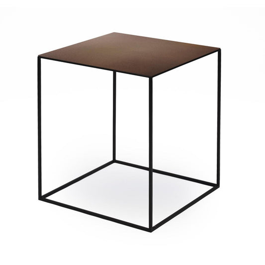Slim Irony Beistelltisch 41x41cm Schwarz