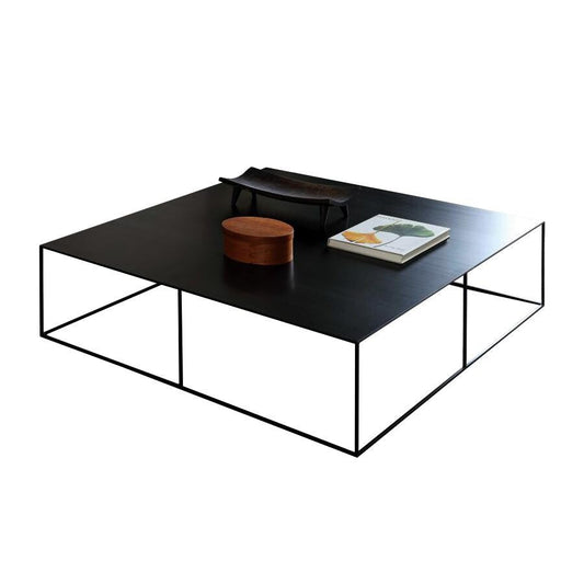 Slim Irony Couchtisch 124x124cm Schwarz