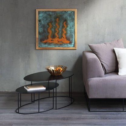 Slim Irony Oval Couchtisch Schwarz