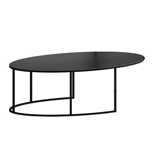 Slim Irony Oval Couchtisch Schwarz