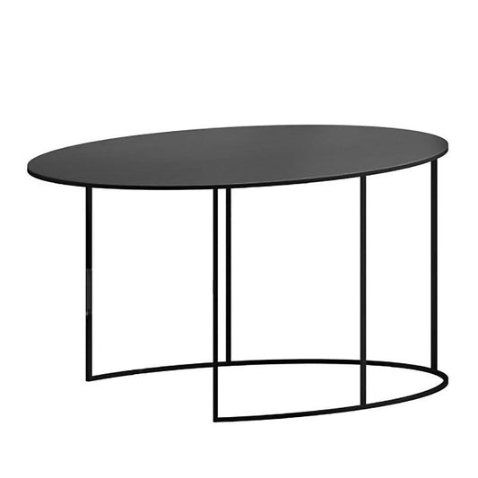 Slim Irony Oval Couchtisch Schwarz
