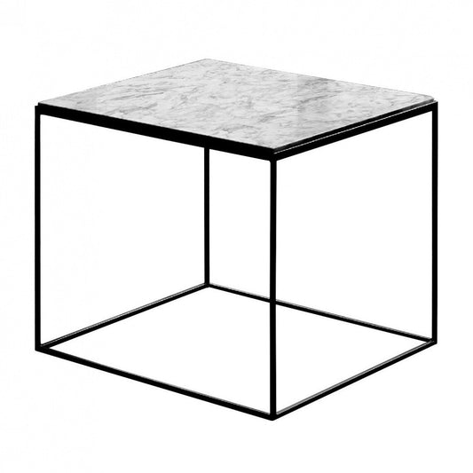 Slim Marble Beistelltisch 54x54x48cm Schwarz