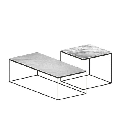 Slim Marble Beistelltisch 54x54x48cm Schwarz