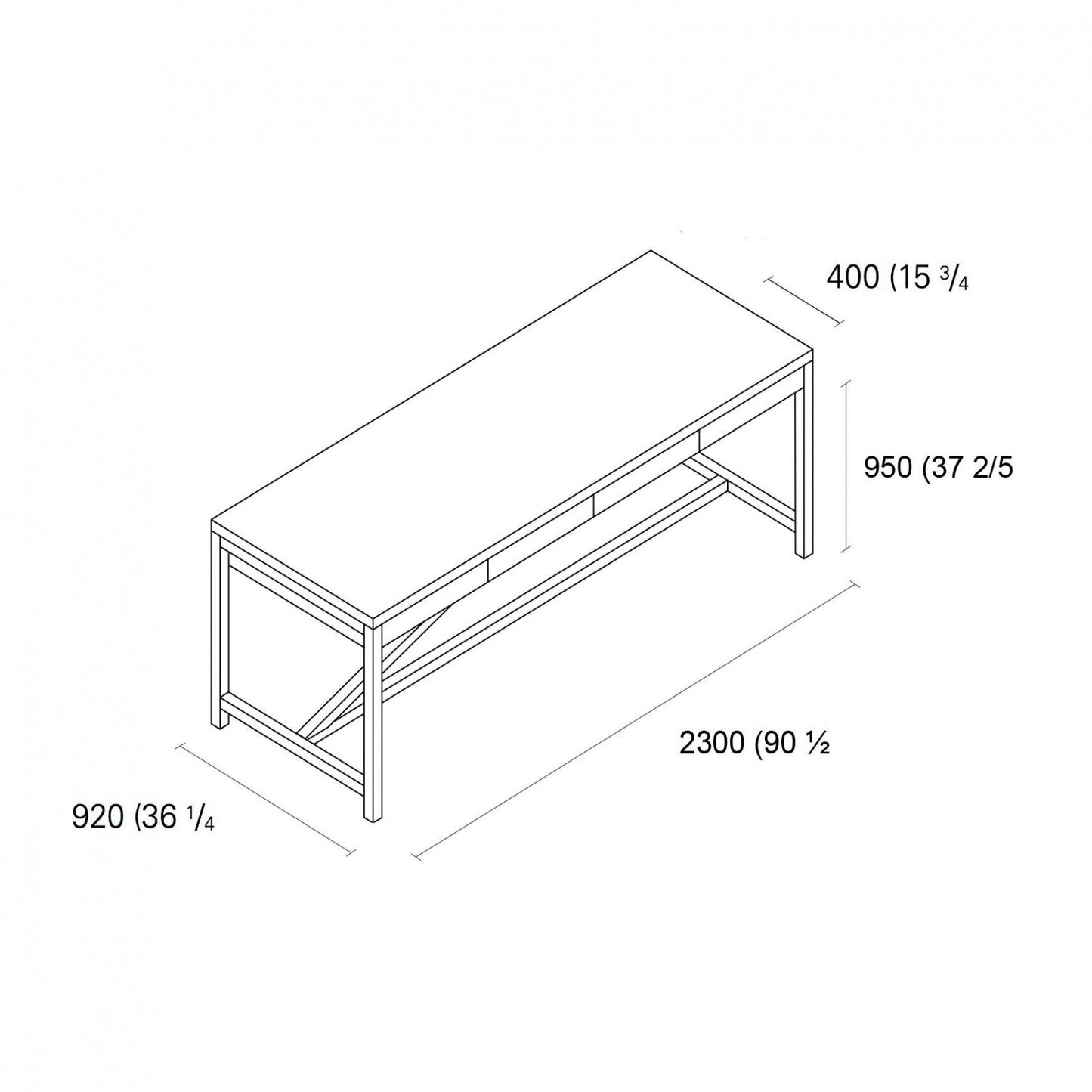 e15 TA21 Platz Esstisch H 95cm