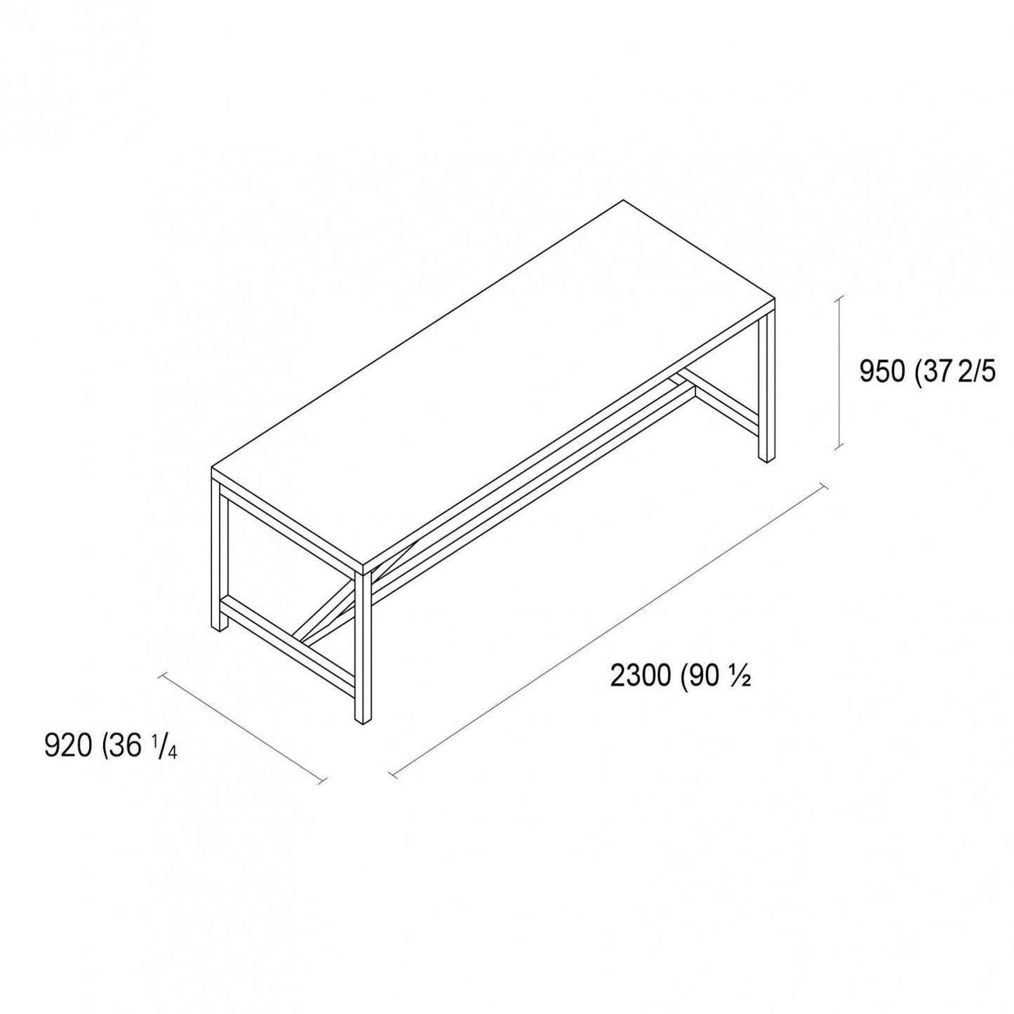 e15 TA21 Platz Esstisch H 95cm