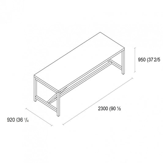 e15 TA21 Platz Esstisch H 95cm