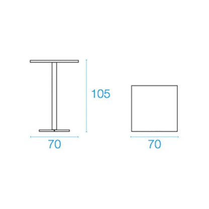 Darwin Outdoor Stehtisch 70x70x105cm Weiß