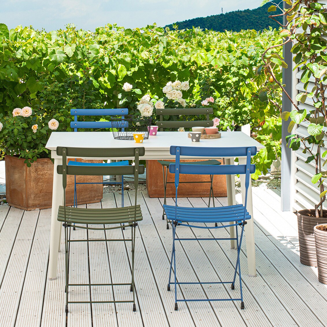 Plus4 Balcony Gartentisch ausziehbar 120x80cm Schwarz