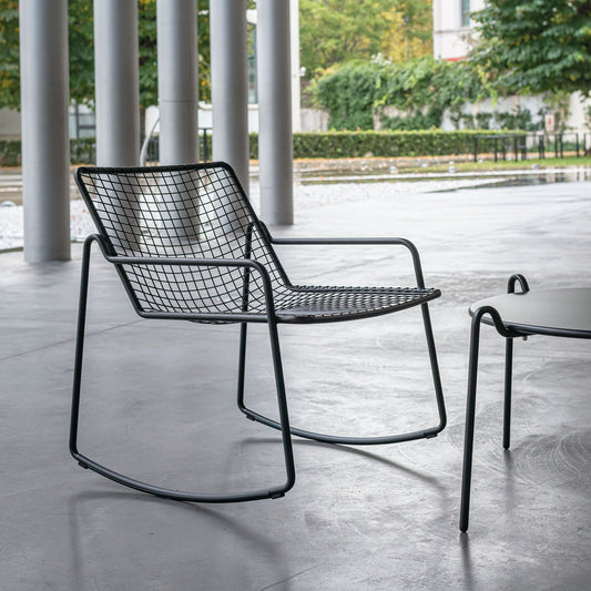 Rio R50 Lounge Schaukelstuhl Schwarz