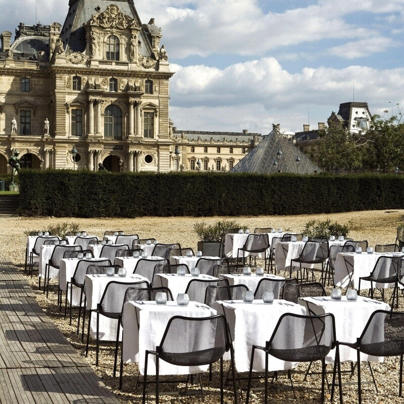 Round Gartenstuhl Schwarz