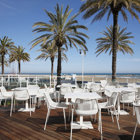 Round Gartentisch 80x80x75cm Natur