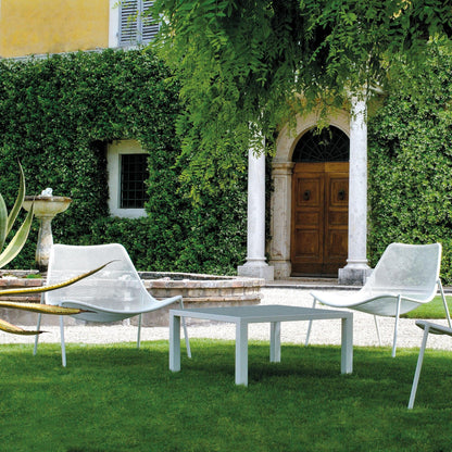 Round Snacktisch/ Garten-Beistelltisch 100x70x45cm Schwarz