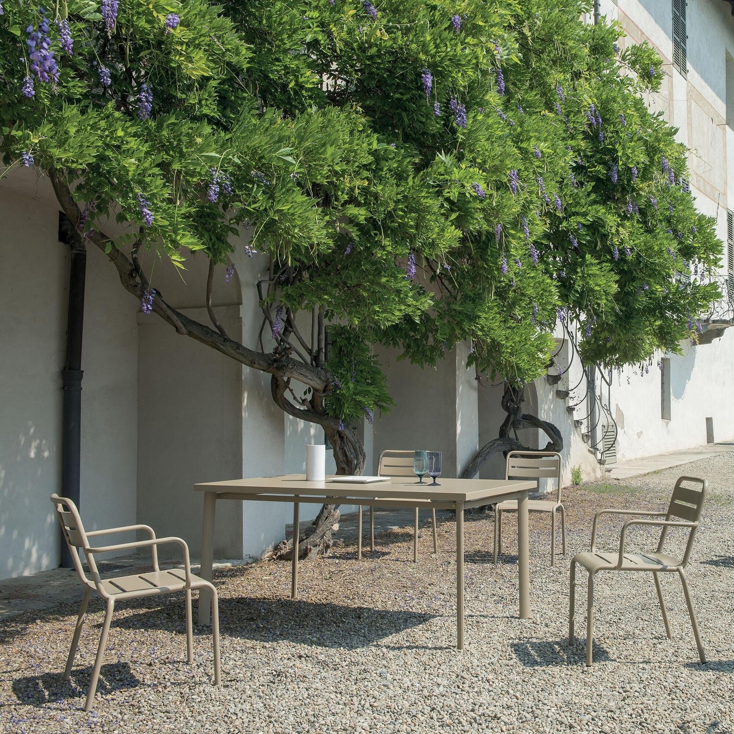 Star Gartentisch rechteckig 160x90cm Taupe
