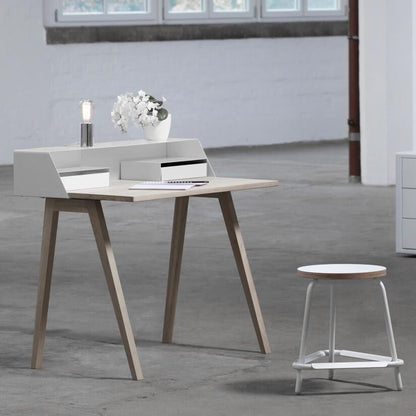 PS04 Sekretär 100x63x91,5cm Gestell Eiche Weiß