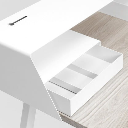 PS04 Sekretär 100x63x91,5cm Gestell Stahl Weiß