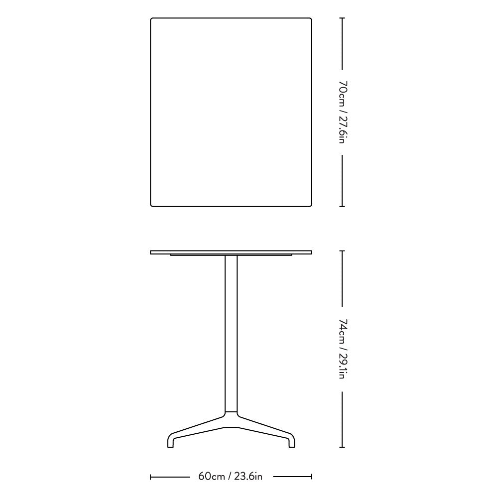 Rely ATD4 Gartentisch 60x70cm Schwarz
