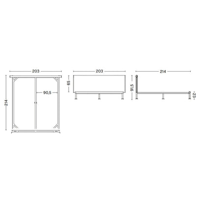 Tamoto Bett 180x200cm Weiß