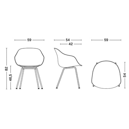 About a Chair AAC 226 Armlehnstuhl Gestell verchromt