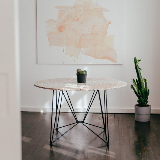 The Ring Table Esstisch Terrazzo Ø120cm Schwarz