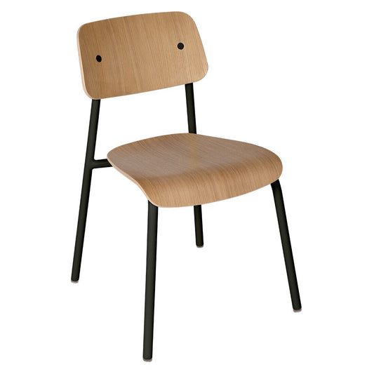 Studie Stuhl Eiche Schwarz