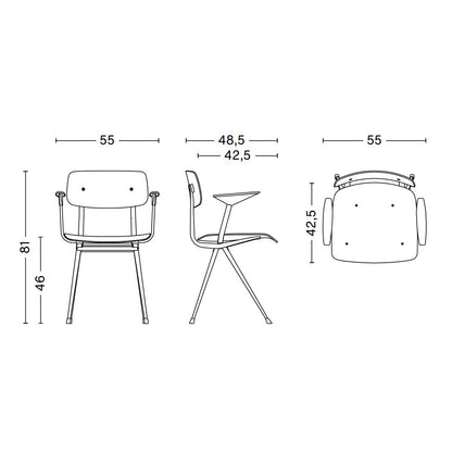 Result Armlehnstuhl Gestell schwarz Schwarz