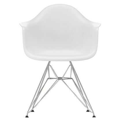 Eames Plastic Armchair DAR RE Gestell verchromt Schwarz