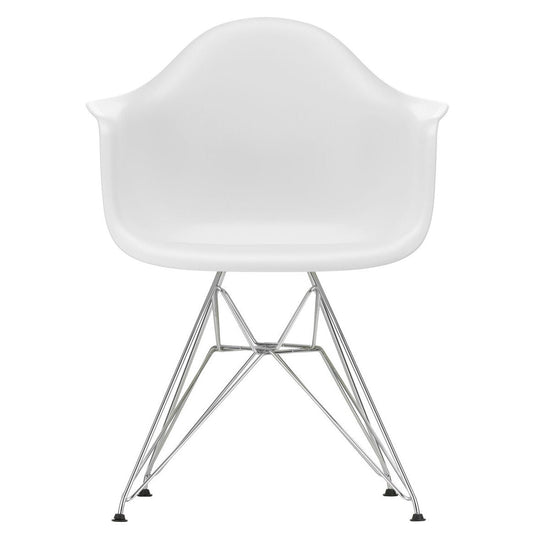 Eames Plastic Armchair DAR RE Gestell verchromt Schwarz