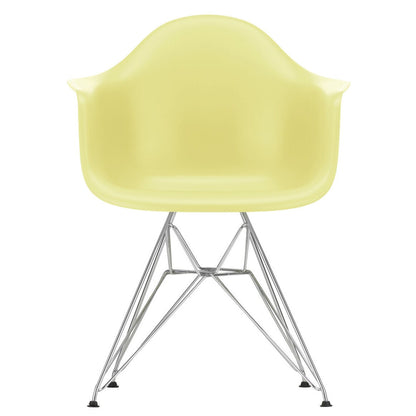 Eames Plastic Armchair DAR RE Gestell verchromt Schwarz