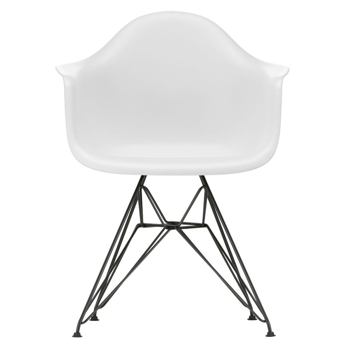 Eames Plastic Armchair DAR RE Gestell schwarz Schwarz