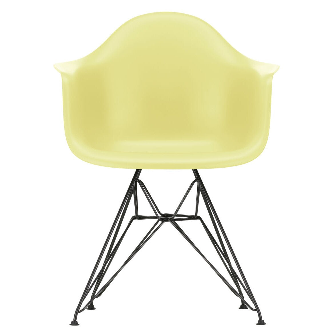 Eames Plastic Armchair DAR RE Gestell schwarz Schwarz