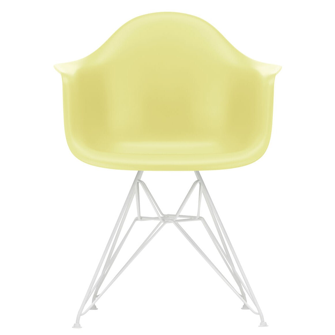 Eames Plastic Armchair DAR RE Gestell weiß Schwarz