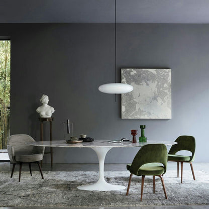 Saarinen Esstisch oval 198cm Marmor Schwarz